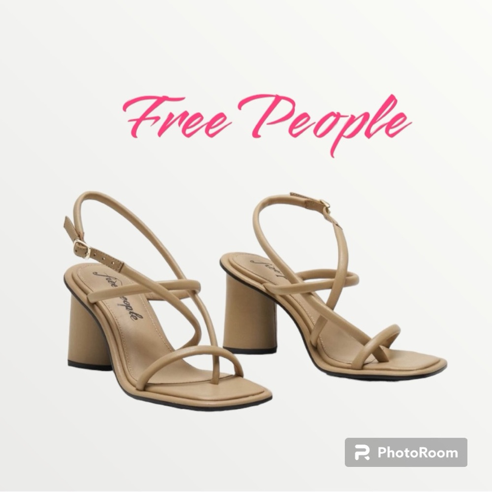 NWT FREE PEOPLE
Perth Strappy Slingback Heels / Natural Sz 36 = Sz 6 in US